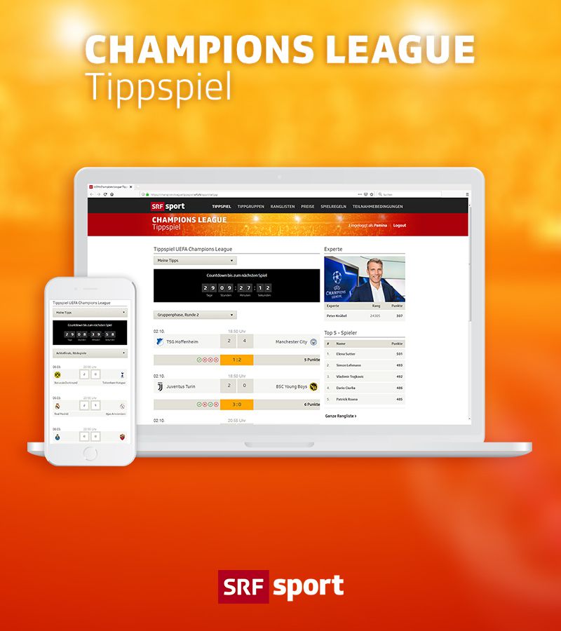 SRF Champions League-Tippspiel 2018/19
